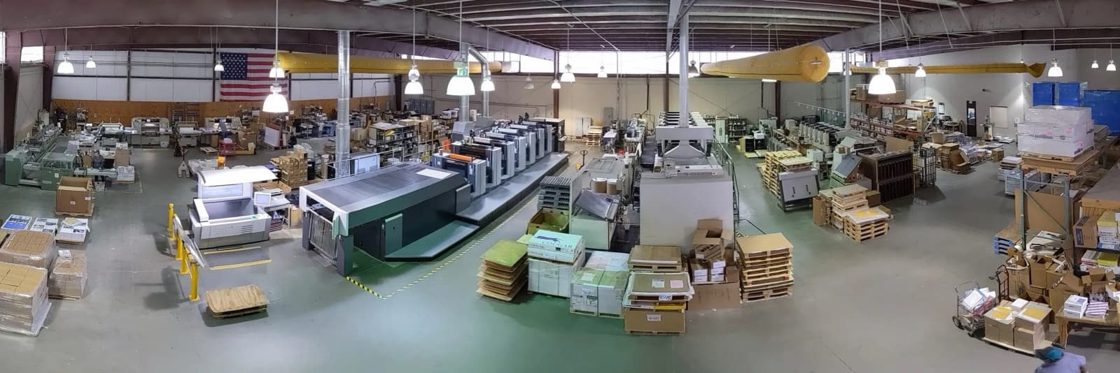 Sprake's production floor — Los Angeles print shop