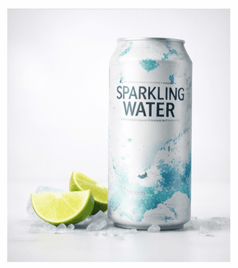 Sparkling water can